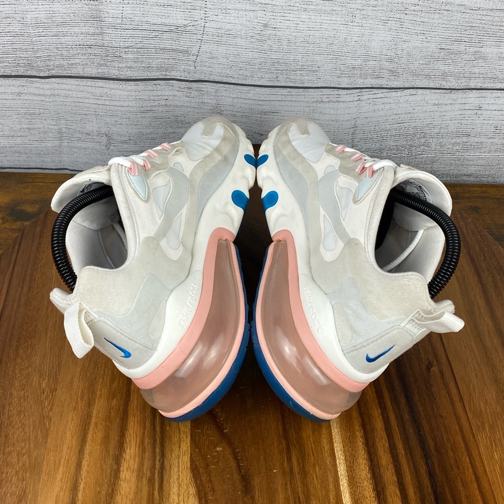 Nike Air Max 270 React Summit White Light Pink Shoes AO4971-100 Women’s Size 8 - Picture 9 of 12